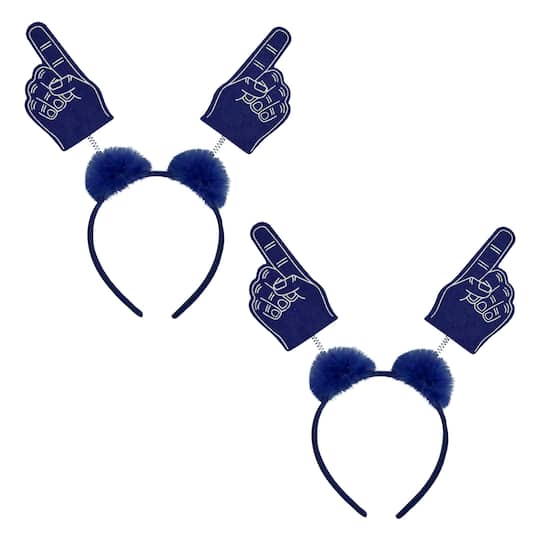 Beistle Adult Blue #1 Hand Boppers with Marabou, 2ct.